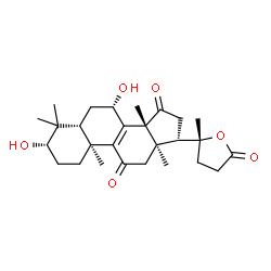 ChemSpider 2D Image | (3beta,5alpha,7beta,20R)-3,7-Dihydroxy-4,4,14-trimethyl-20,24-epoxychol-8-ene-11,15,24-trione | C27H38O6