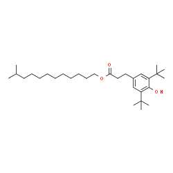 ChemSpider 2D Image | 11-Methyldodecyl3-(3,5-di-tert-butyl-4-hydroxyphenyl)propanoate | C30H52O3