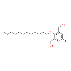 ChemSpider 2D Image | [5-Bromo-2-(dodecyloxy)-1,3-phenylene]dimethanol | C20H33BrO3