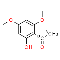 ChemSpider 2D Image | 1-(2-Hydroxy-4,6-dimethoxyphenyl)(~13~C_2_)ethanone | C813C2H12O4
