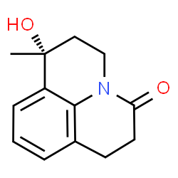 ChemSpider 2D Image | (1R)-1-Hydroxy-1-methyl-2,3,6,7-tetrahydro-1H,5H-pyrido[3,2,1-ij]quinolin-5-one | C13H15NO2