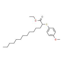 ChemSpider 2D Image | Ethyl 2-[(4-methoxyphenyl)sulfanyl]tetradecanoate | C23H38O3S