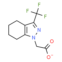 ChemSpider 2D Image | [3-(Trifluoromethyl)-4,5,6,7-tetrahydro-1H-indazol-1-yl]acetate | C10H10F3N2O2