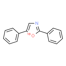 ChemSpider 2D Image | 2,5-Diphenyl(~18~O)-1,3-oxazole | C15H11N18O