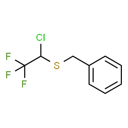 ChemSpider 2D Image | {[(1-Chloro-2,2,2-trifluoroethyl)sulfanyl]methyl}benzene | C9H8ClF3S