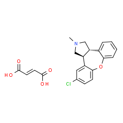 ChemSpider 2D Image | (3aS,12bS)-5-Chloro-2-methyl-2,3,3a,12b-tetrahydro-1H-dibenzo[2,3:6,7]oxepino[4,5-c]pyrrole (2E)-2-butenedioate (1:1) | C21H20ClNO5