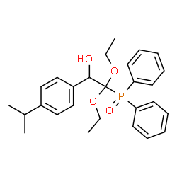 ChemSpider 2D Image | 2-(Diphenylphosphoryl)-2,2-diethoxy-1-(4-isopropylphenyl)ethanol | C27H33O4P