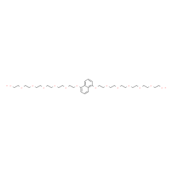 ChemSpider 2D Image | 17,17'-[1,5-Naphthalenediylbis(oxy)]bis(3,6,9,12,15-pentaoxaheptadecan-1-ol) | C34H56O14