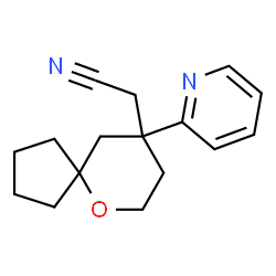 ChemSpider 2D Image | [9-(2-Pyridinyl)-6-oxaspiro[4.5]dec-9-yl]acetonitrile | C16H20N2O