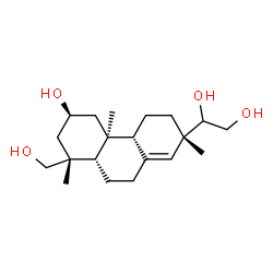ChemSpider 2D Image | (2beta,5beta,9beta,10alpha,13alpha)-Pimar-8(14)-ene-2,15,16,18-tetrol | C20H34O4