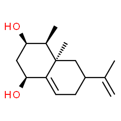 ChemSpider 2D Image | (1S,3R,4S,4aR)-6-Isopropenyl-4,4a-dimethyl-1,2,3,4,4a,5,6,7-octahydro-1,3-naphthalenediol | C15H24O2