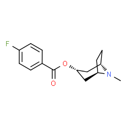 ChemSpider 2D Image | (3-endo)-8-Methyl-8-azabicyclo[3.2.1]oct-3-yl 4-fluorobenzoate | C15H18FNO2