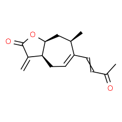 ChemSpider 2D Image | (3aS,7R,8aS)-7-Methyl-3-methylene-6-(3-oxo-1-buten-1-yl)-3,3a,4,7,8,8a-hexahydro-2H-cyclohepta[b]furan-2-one | C15H18O3