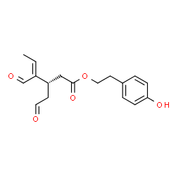 ChemSpider 2D Image | 2-(4-Hydroxyphenyl)ethyl (3S,4Z)-4-formyl-3-(2-oxoethyl)-4-hexenoate | C17H20O5