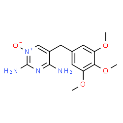 ChemSpider 2D Image | 5-(3,4,5-Trimethoxybenzyl)-2,4-pyrimidinediamine 1-oxide | C14H18N4O4