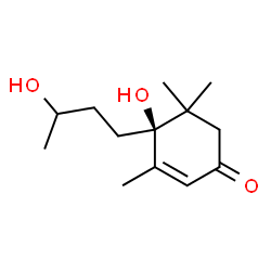 ChemSpider 2D Image | (4S)-4-Hydroxy-4-(3-hydroxybutyl)-3,5,5-trimethyl-2-cyclohexen-1-one | C13H22O3