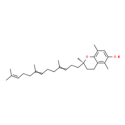 ChemSpider 2D Image | (2R)-2,5,8-Trimethyl-2-(4,8,12-trimethyl-3,7,11-tridecatrien-1-yl)-6-chromanol | C28H42O2