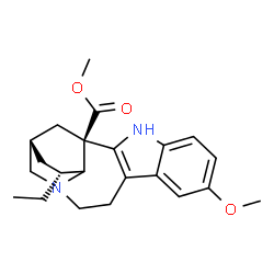 ChemSpider 2D Image | Methyl (2alpha,4alpha,5xi,18beta)-12-methoxyibogamine-18-carboxylate | C22H28N2O3