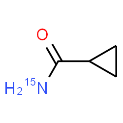 ChemSpider 2D Image | Cyclopropane(~15~N)carboxamide | C4H715NO