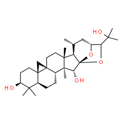 ChemSpider 2D Image | (1S,2R,3S,4R,7R,9S,12R,14S,17R,18R,19R,21R)-22-(2-Hydroxy-2-propanyl)-3,8,8,17,19-pentamethyl-23,24-dioxaheptacyclo[19.2.1.0~1,18~.0~3,17~.0~4,14~.0~7,12~.0~12,14~]tetracosane-2,9-diol | C30H48O5