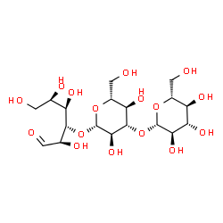 ChemSpider 2D Image | beta-D-Glucopyranosyl-(1->3)-beta-D-glucopyranosyl-(1->3)-D-glucose | C18H32O16