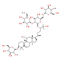 ChemSpider 2D Image | (1S,4R,8xi,9beta,11alpha)-1-(beta-D-Glucopyranosyloxy)-11,25-dihydroxy-9,10,14-trimethyl-4,9-cyclo-9,10-secocholest-5-en-24-yl beta-D-glucopyranosyl-(1->2)-[beta-D-glucopyranosyl-(1->6)]-beta-D-glucop
yranoside | C54H92O24