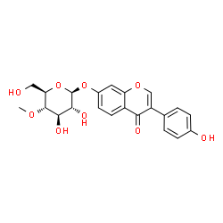 ChemSpider 2D Image | 3-(4-Hydroxyphenyl)-4-oxo-4H-chromen-7-yl 4-O-methyl-beta-D-glucopyranoside | C22H22O9