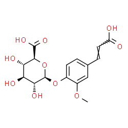 ChemSpider 2D Image | 4-[(E)-2-Carboxyvinyl]-2-methoxyphenyl beta-D-glucopyranosiduronic acid | C16H18O10