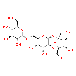ChemSpider 2D Image | beta-D-Fructofuranosyl alpha-D-glucopyranosyl-(1->6)-alpha-D-glucopyranoside | C18H32O16