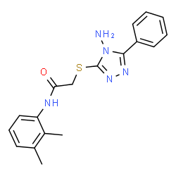 ChemSpider 2D Image | 2-[(4-Amino-5-phenyl-4H-1,2,4-triazol-3-yl)sulfanyl]-N-(2,3-dimethylphenyl)acetamide | C18H19N5OS