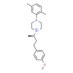 ChemSpider 2D Image | 4-(2,5-Dimethylphenyl)-1-[(2R)-4-(4-methoxyphenyl)-2-butanyl]piperazin-1-ium | C23H33N2O