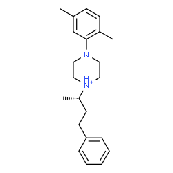 ChemSpider 2D Image | 4-(2,5-Dimethylphenyl)-1-[(2S)-4-phenyl-2-butanyl]piperazin-1-ium | C22H31N2