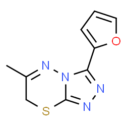 ChemSpider 2D Image | 3-(2-Furyl)-6-methyl-7H-[1,2,4]triazolo[3,4-b][1,3,4]thiadiazine | C9H8N4OS