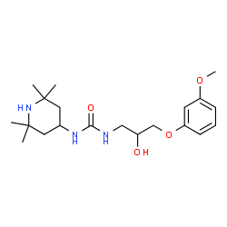 ChemSpider 2D Image | 1-[2-Hydroxy-3-(3-methoxyphenoxy)propyl]-3-(2,2,6,6-tetramethyl-4-piperidinyl)urea | C20H33N3O4