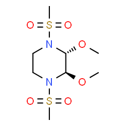 ChemSpider 2D Image | (2R,3R)-2,3-Dimethoxy-1,4-bis(methylsulfonyl)piperazine | C8H18N2O6S2