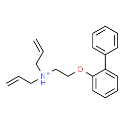 ChemSpider 2D Image | N-Allyl-N-[2-(2-biphenylyloxy)ethyl]-2-propen-1-aminium | C20H24NO
