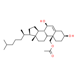 ChemSpider 2D Image | (3beta,7beta,9xi)-3,7-Dihydroxycholest-5-en-19-yl acetate | C29H48O4