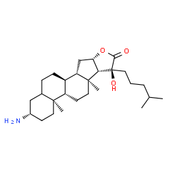 ChemSpider 2D Image | (3beta,16beta,20S)-3-Amino-20-hydroxy-16,21-epoxycholestan-21-one | C27H45NO3