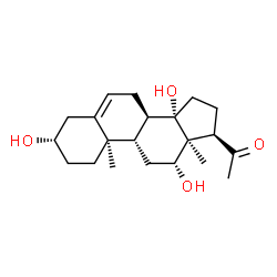 ChemSpider 2D Image | (3beta,12beta,14beta,17alpha)-3,12,14-Trihydroxypregn-5-en-20-one | C21H32O4
