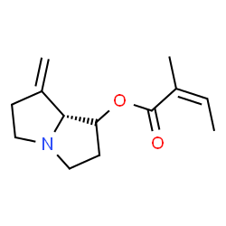 ChemSpider 2D Image | (7aR)-7-Methylenehexahydro-1H-pyrrolizin-1-yl (2Z)-2-methyl-2-butenoate | C13H19NO2