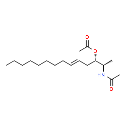 ChemSpider 2D Image | (2S,3S,5E)-2-Acetamido-5-tetradecen-3-yl acetate | C18H33NO3