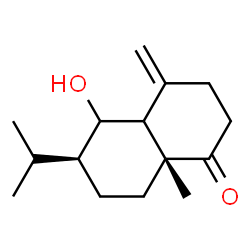 ChemSpider 2D Image | (6S,8aR)-5-Hydroxy-6-isopropyl-8a-methyl-4-methyleneoctahydro-1(2H)-naphthalenone | C15H24O2