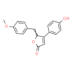 ChemSpider 2D Image | 4-(4-Hydroxyphenyl)-5-(4-methoxybenzylidene)-2(5H)-furanone | C18H14O4