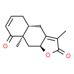 ChemSpider 2D Image | (4aR,8aR,9aS)-3,8a-Dimethyl-4a,8a,9,9a-tetrahydronaphtho[2,3-b]furan-2,8(4H,5H)-dione | C14H16O3