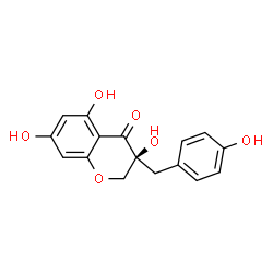 ChemSpider 2D Image | (3S)-3,5,7-Trihydroxy-3-(4-hydroxybenzyl)-2,3-dihydro-4H-chromen-4-one | C16H14O6