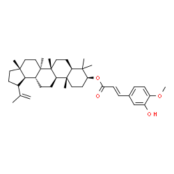 ChemSpider 2D Image | (3beta,19xi)-Lup-20(29)-en-3-yl (2E)-3-(3-hydroxy-4-methoxyphenyl)acrylate | C40H58O4