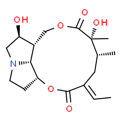 ChemSpider 2D Image | (1alpha,2alpha,15E)-2,12-Dihydroxy-1,2-dihydrosenecionan-11,16-dione | C18H27NO6