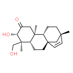 ChemSpider 2D Image | (3alpha)-3,19-Dihydroxybeyer-15-en-2-one | C20H30O3