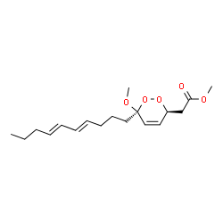 ChemSpider 2D Image | Methyl {(3S,6S)-6-[(4E,6E)-4,6-decadien-1-yl]-6-methoxy-3,6-dihydro-1,2-dioxin-3-yl}acetate | C18H28O5