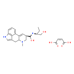 ChemSpider 2D Image | (8beta)-N-[(2S)-1-Hydroxy-2-butanyl]-6-methyl-9,10-didehydroergoline-8-carboximidic acid (2Z)-2-butenedioate (1:1) | C24H29N3O6